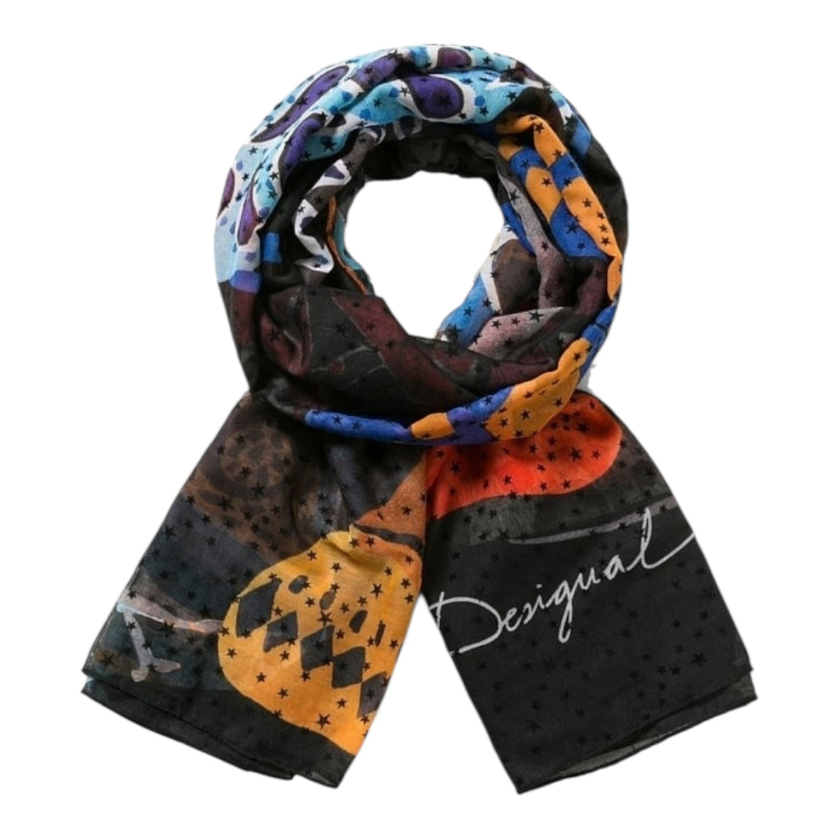 Pashmina Negro Multicolor Dama DESIGUAL