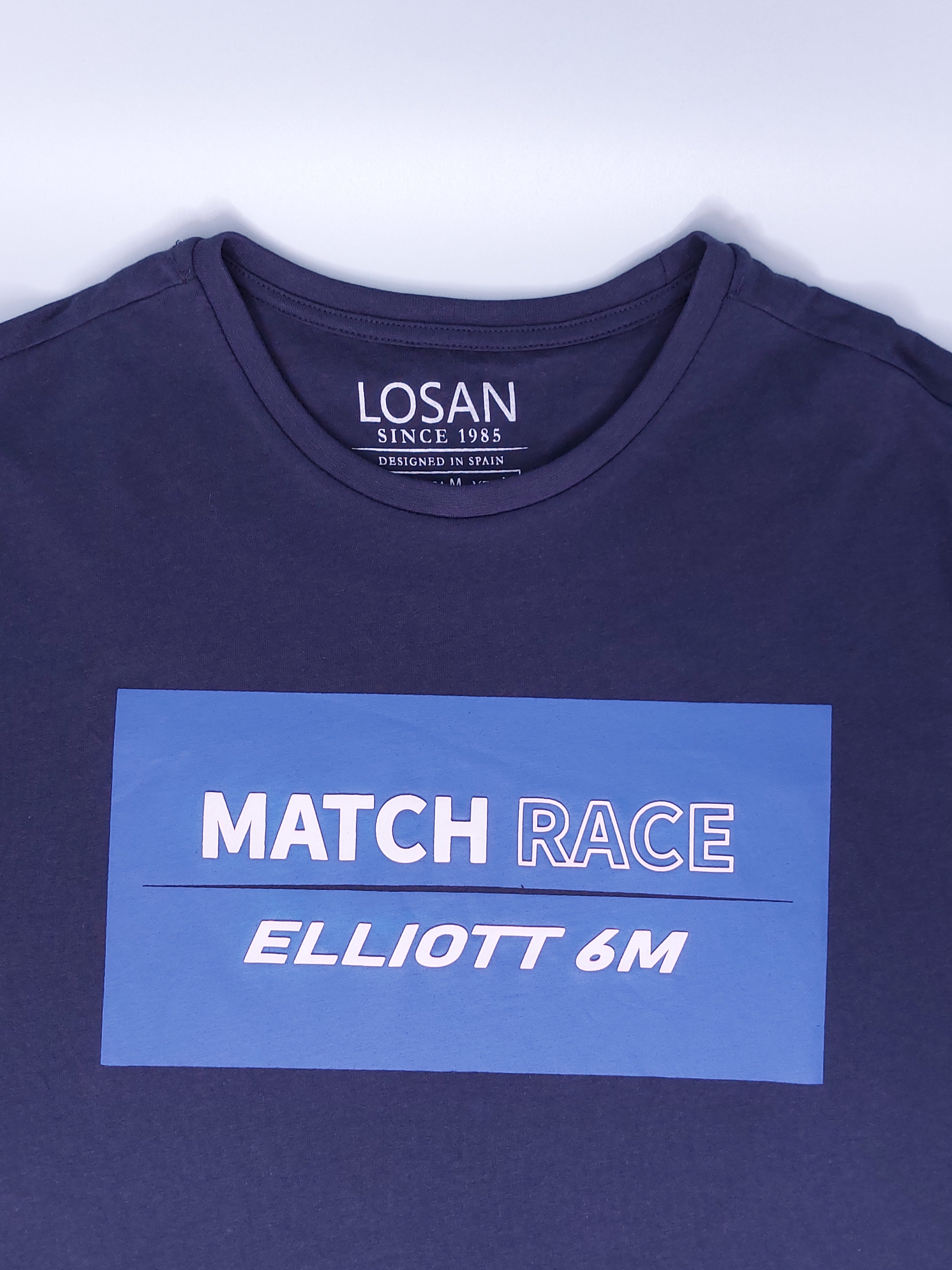 Playera para caballero azul marino "MATCH RACE ELLIOTT 6M" LOSAN