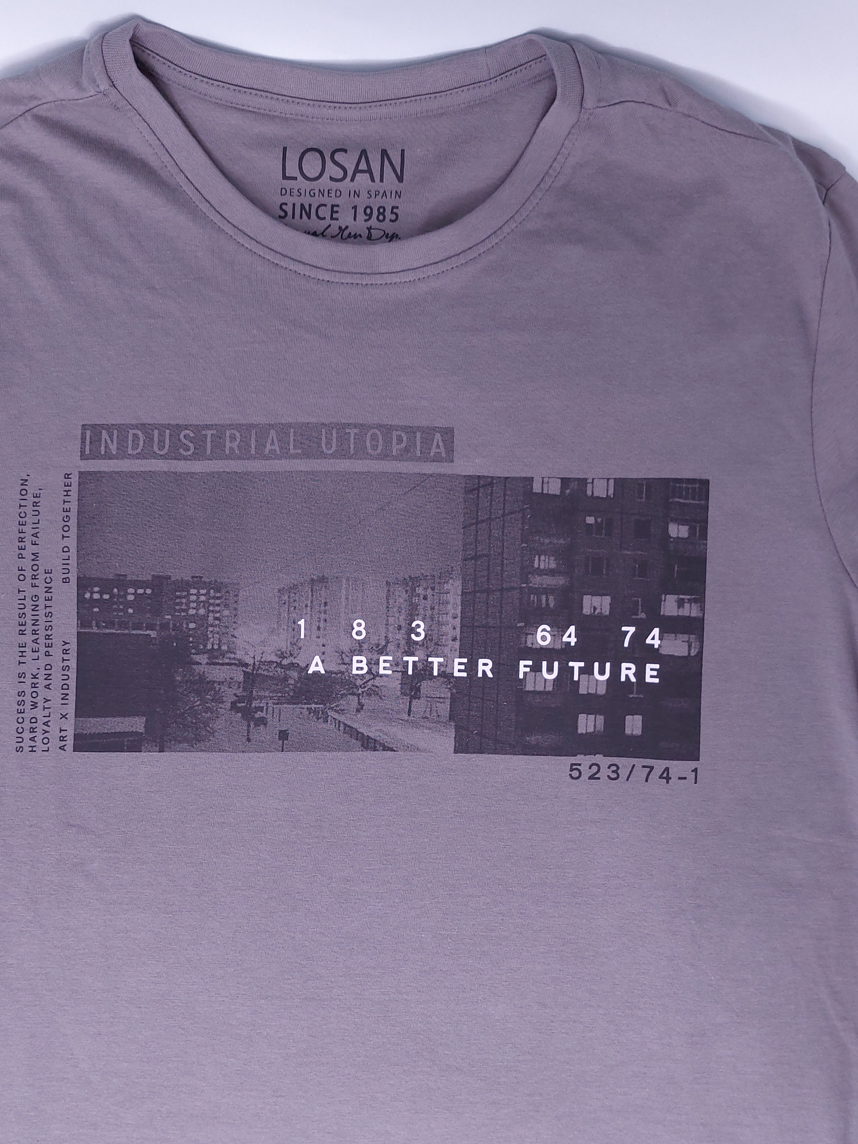 Playera manga larga con estampado fotográfico en el delantero para caballero LOSAN