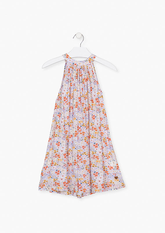 Vestido con estampado floreado para niña Losan