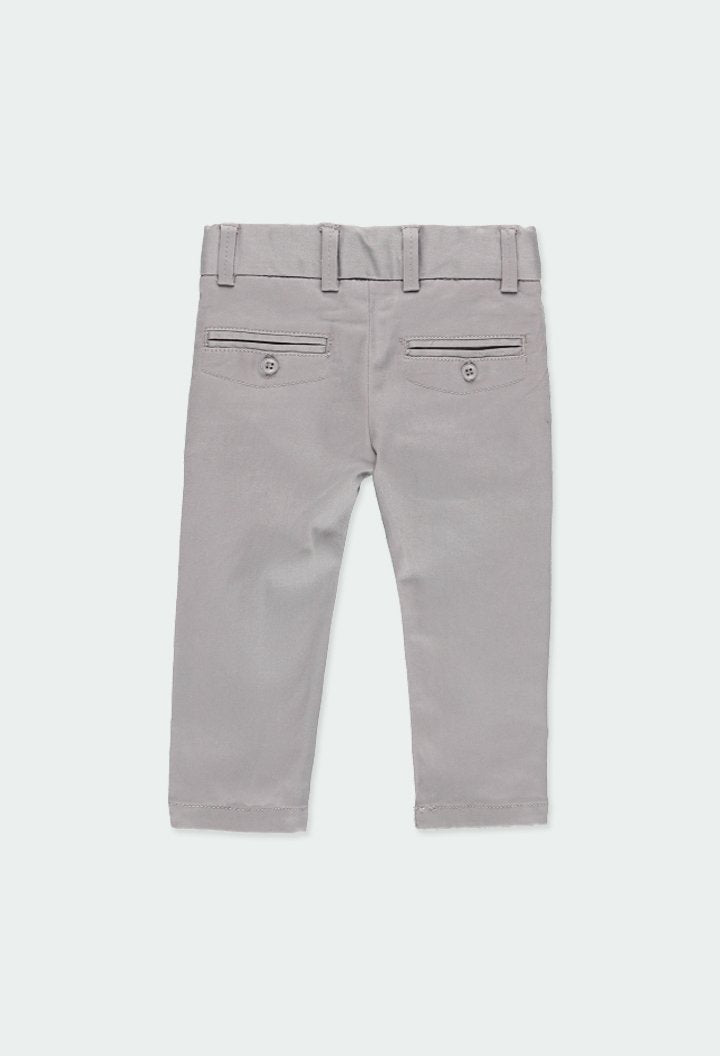 Pantalón elástico Gabardina Gris BOBOLI