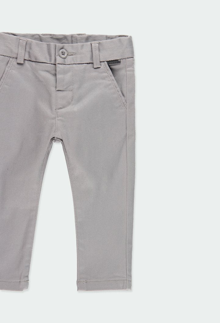 Pantalón elástico Gabardina Gris BOBOLI