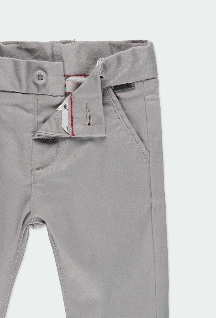 Pantalón elástico Gabardina Gris BOBOLI