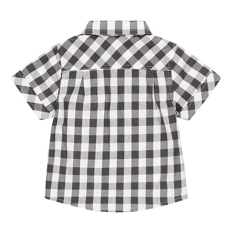 Camisa Cuadros de popelín estampado "AUTHENTIC 84" para bebé niño BOBOLI