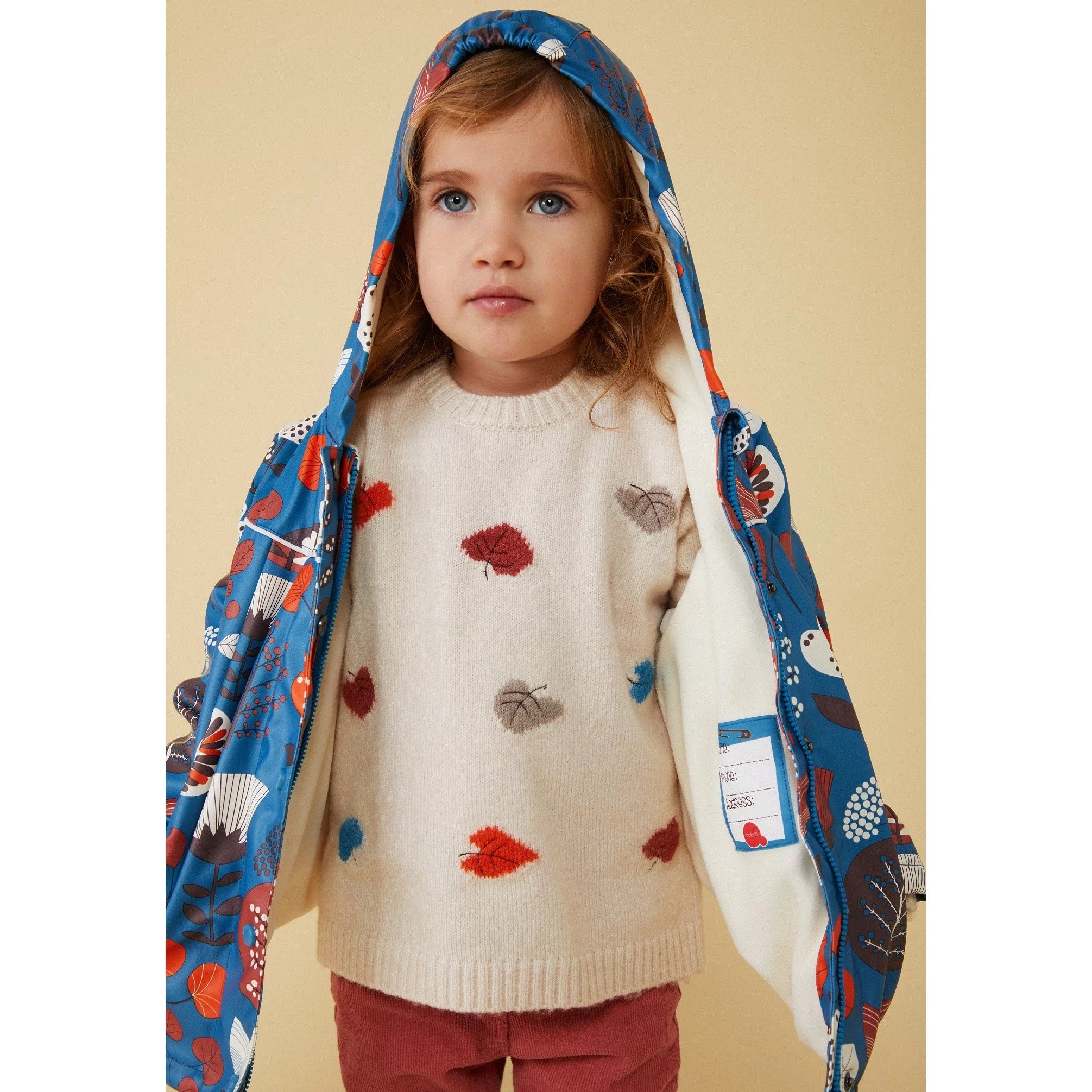 Suéter Punto Estampado Hojas Niña BOBOLI
