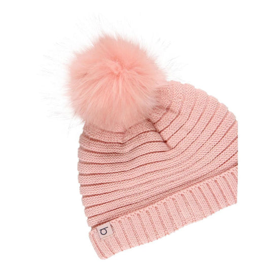 Gorro rosa pompon tricotosa niña BOBOLI
