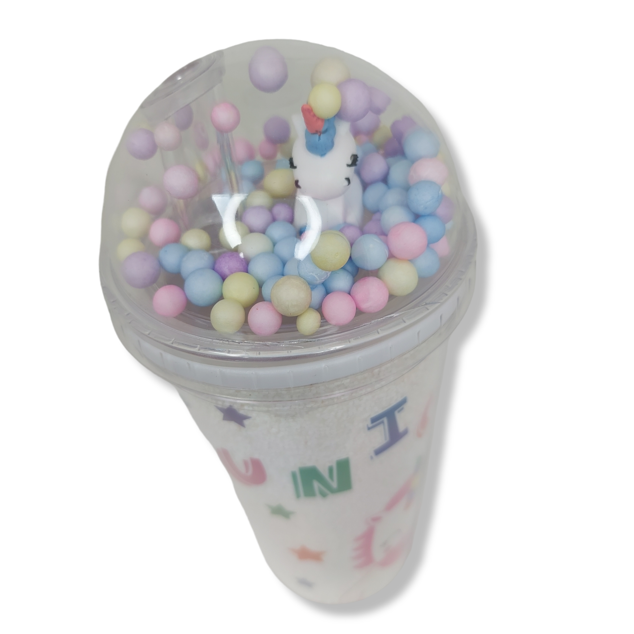 Vaso unicornio tapa y popote