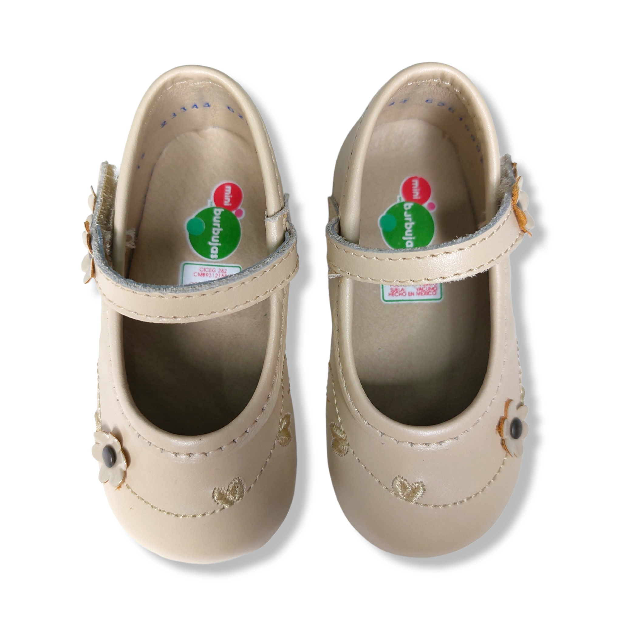 Zapato beige para bebé niña Mini Burbujas