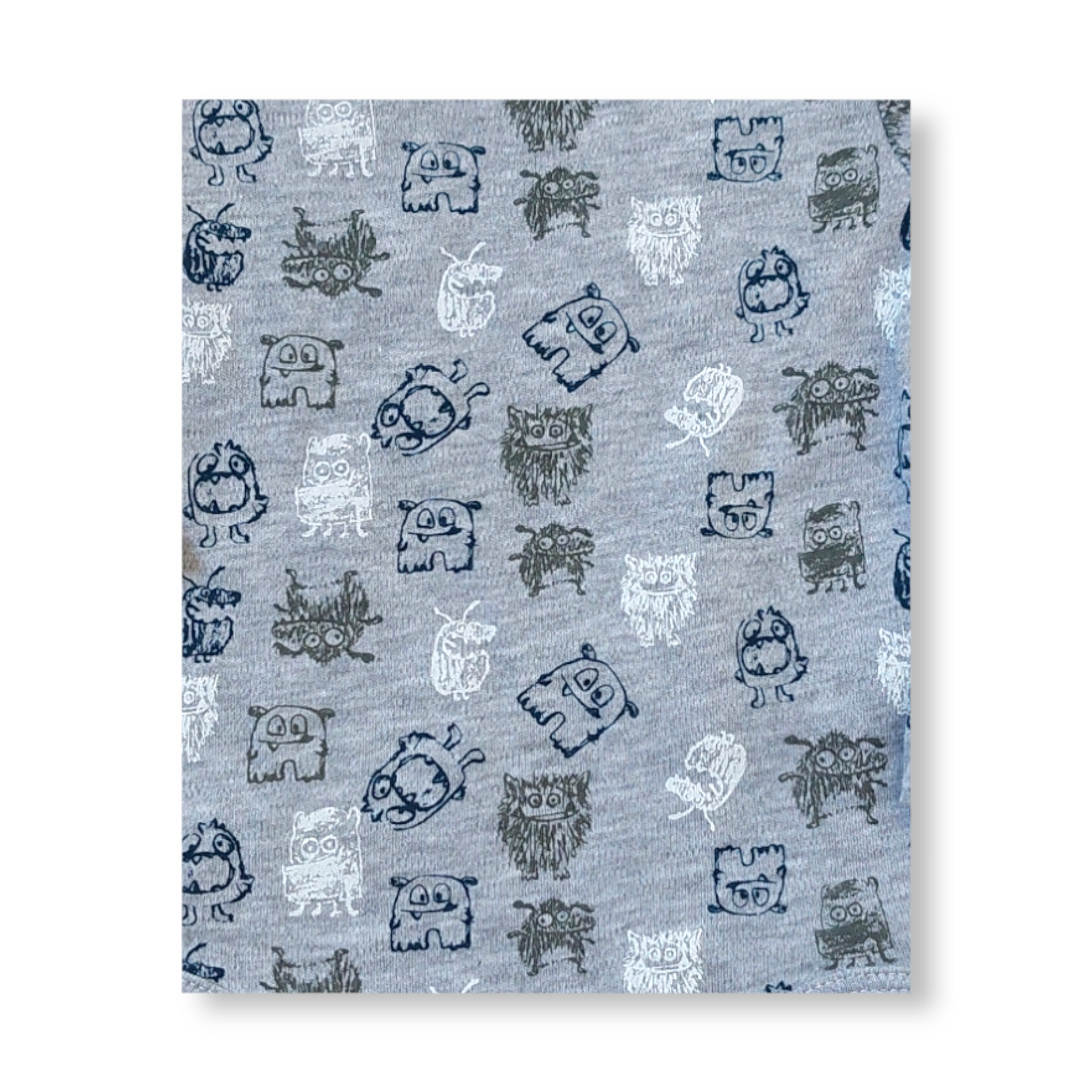 Body 2 piezas gris “Shhh! don’t be afraid they are JUST MONSTERS” niño Losan