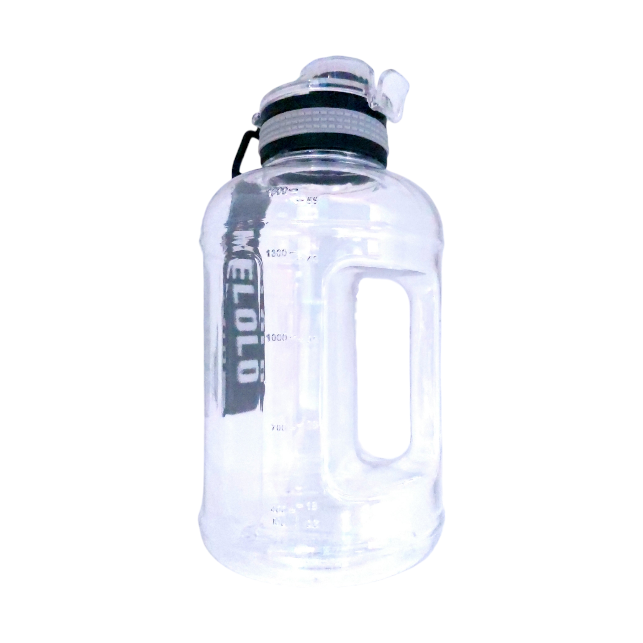 Botella de agua Sport Negro con asa 1600ML