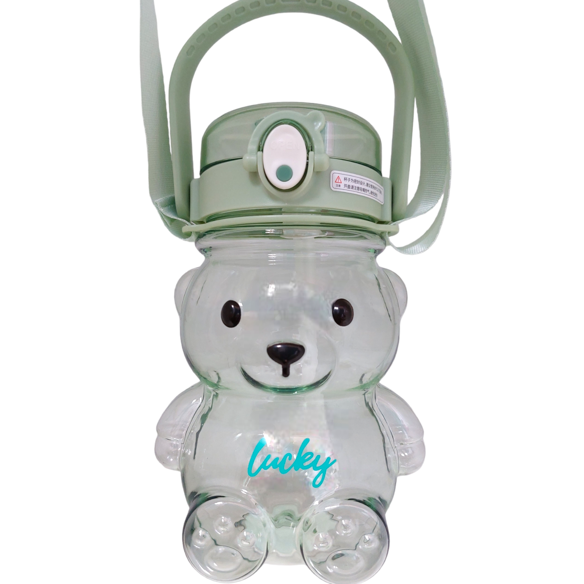 Vaso OSO Kawaii "Luckey" Verde Charms 1000ML