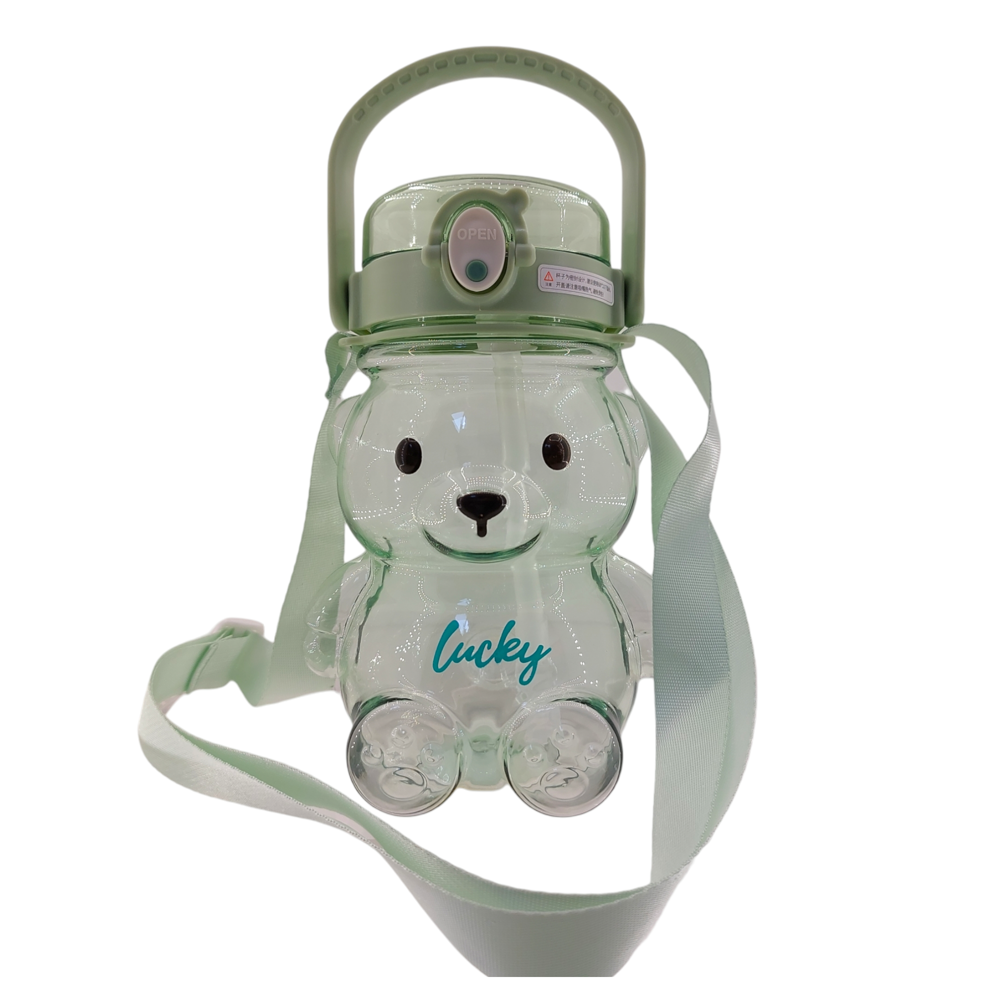 Vaso OSO Kawaii "Luckey" Verde Charms 1000ML