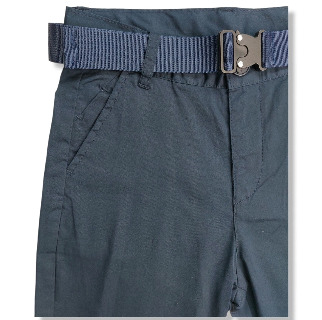 Pantalón azul con cinturón para niño Losan