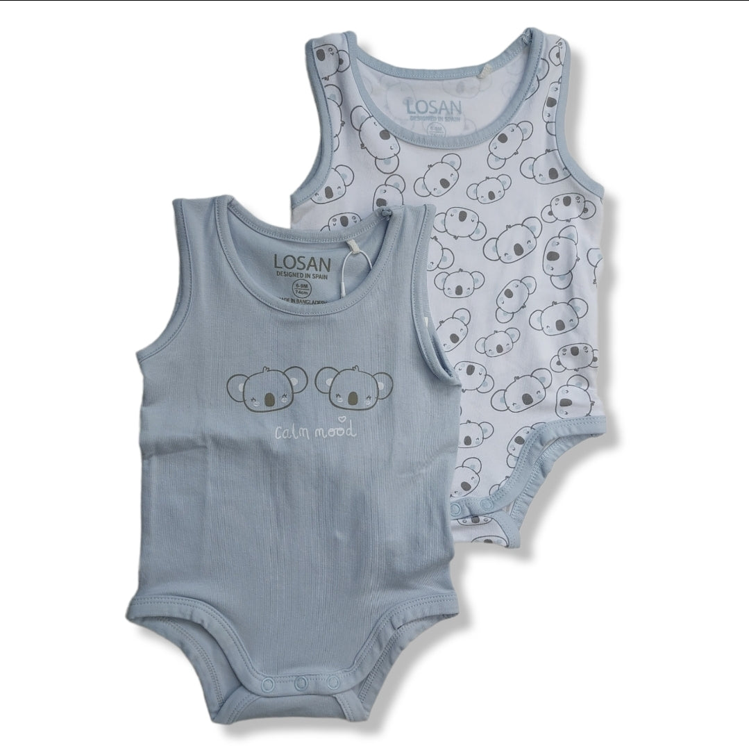 Pañaleros manga corta para bebé niño "calm mood" Losan