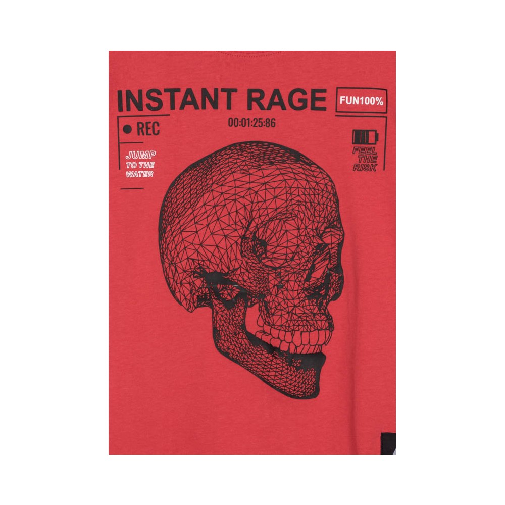 Playera "INSTANT RAGE" para niño color rojo Losan
