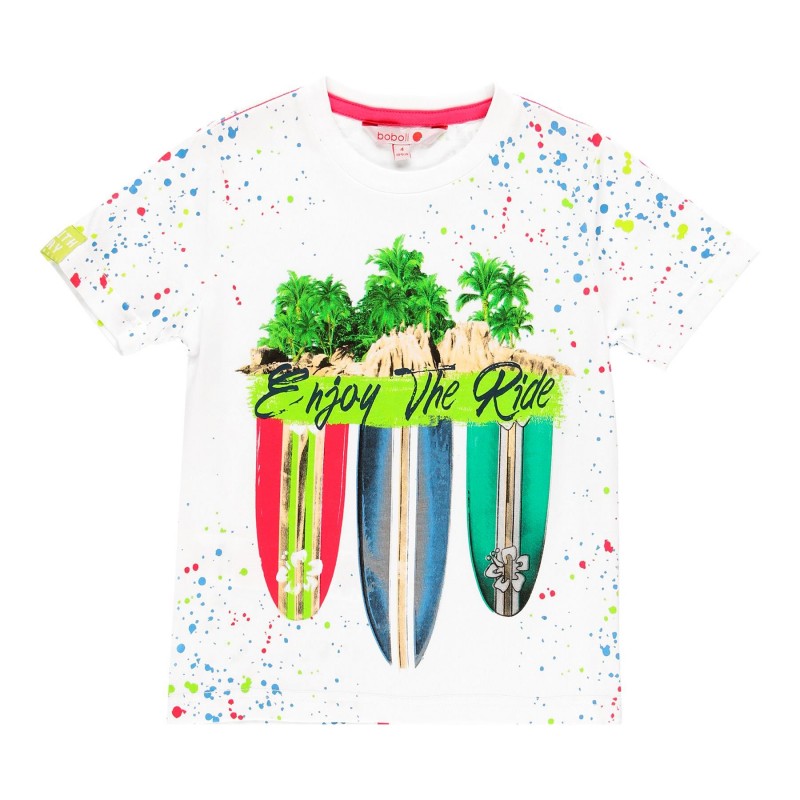 Playera de punto "ENJOY THE RIDE" para niño BOBOLI