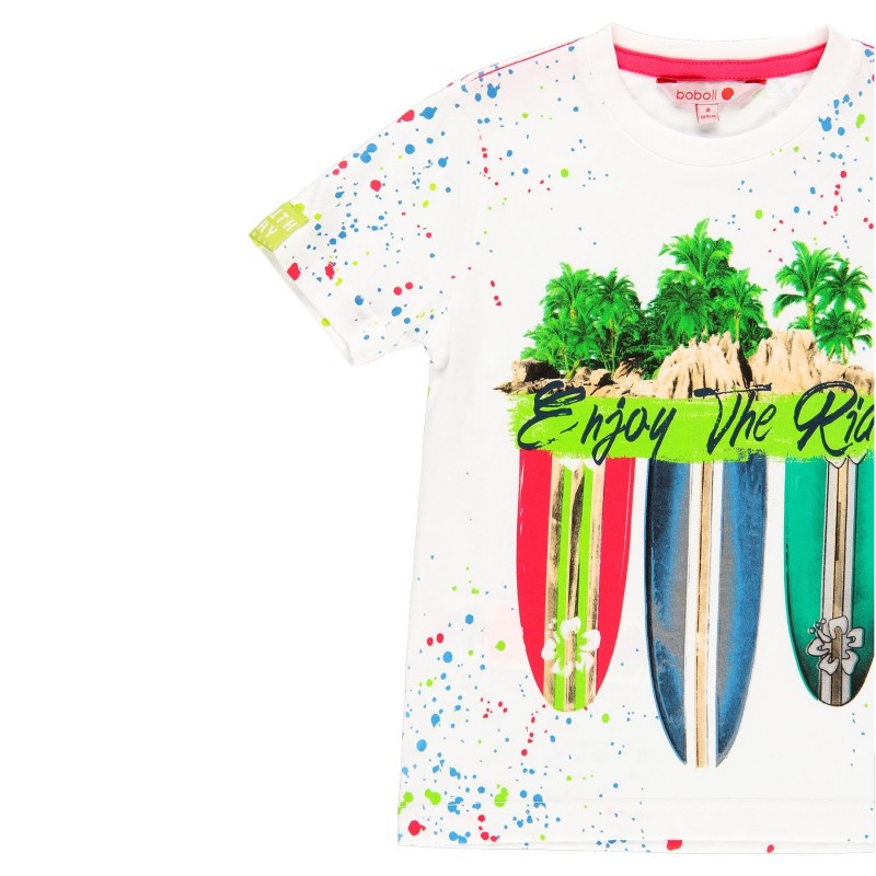 Playera de punto "ENJOY THE RIDE" para niño BOBOLI