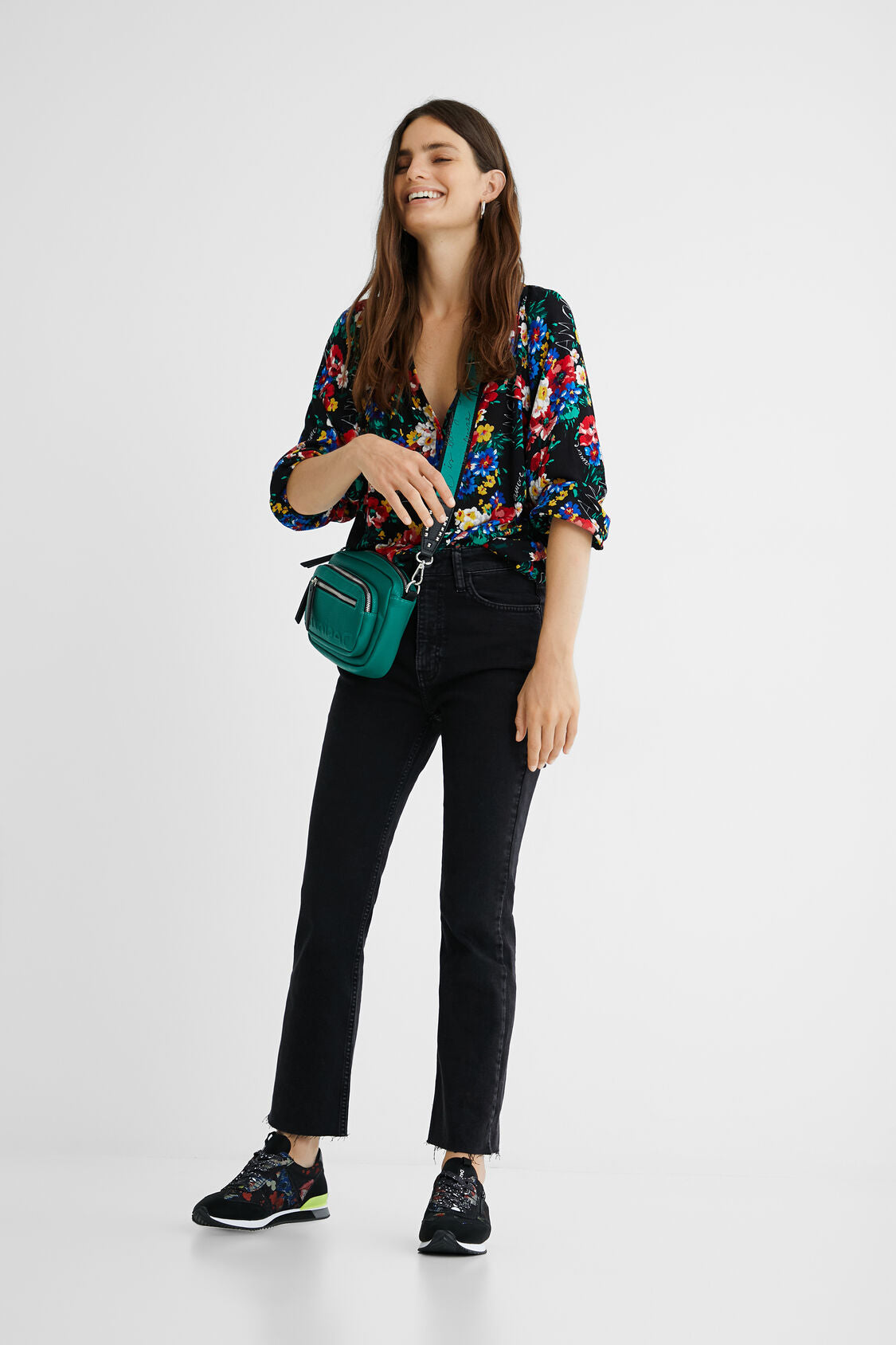 Blusa manga 3/4 floral DESIGUAL