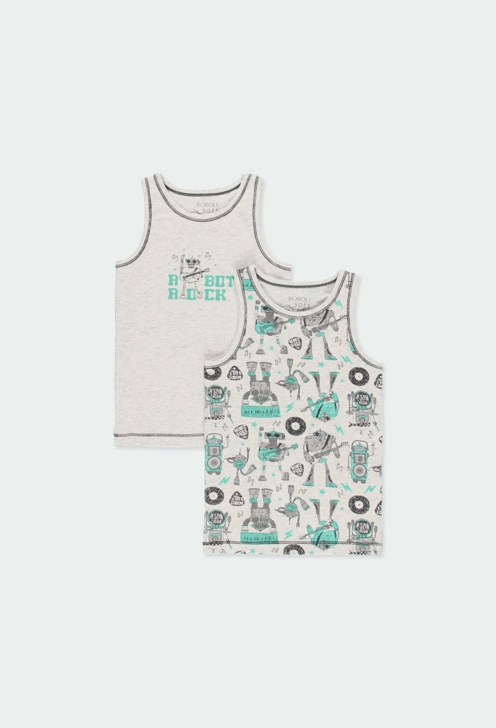 Set 2 piezas de playeras de tirantes niño BOBOLI