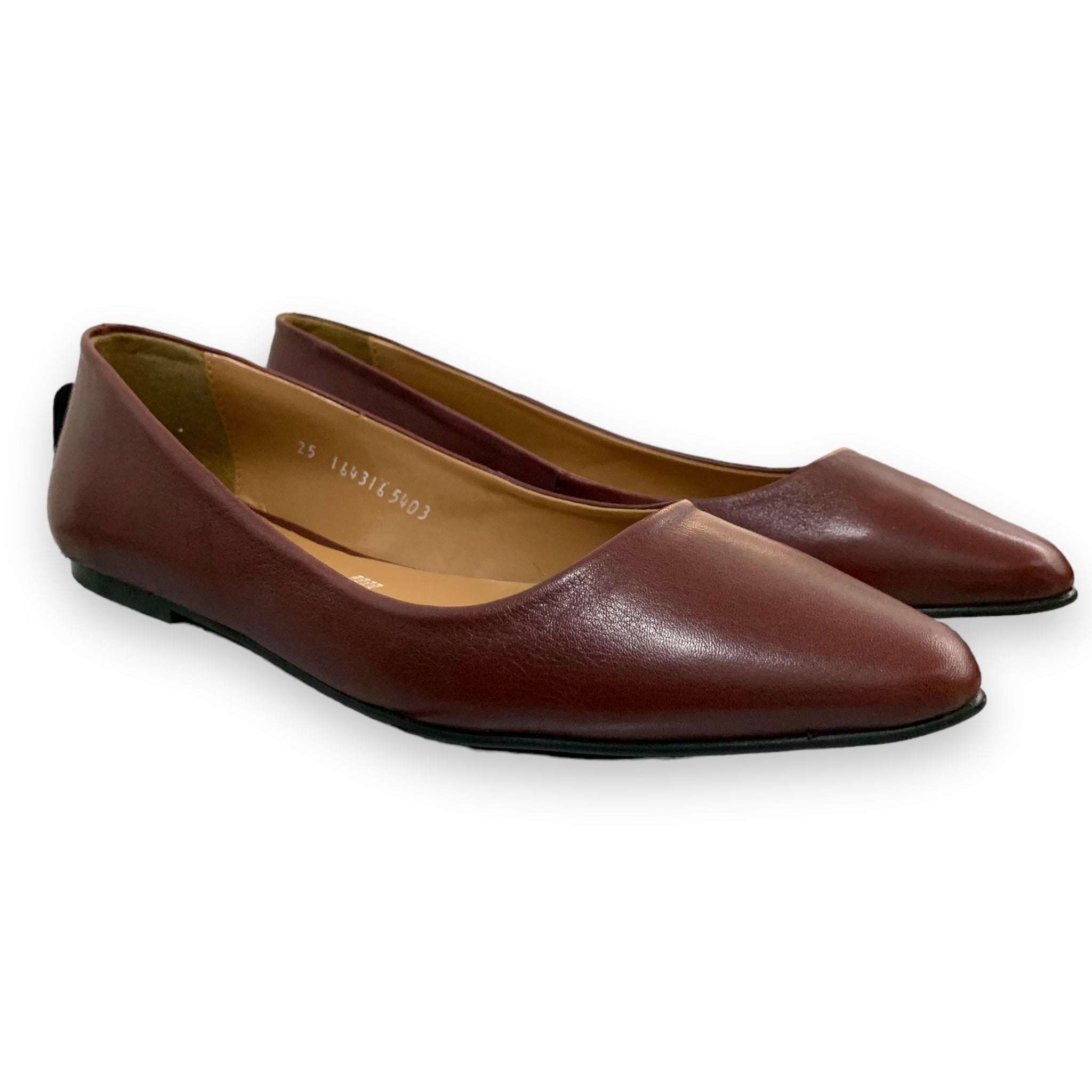 Flats vino en punta liso Gillio