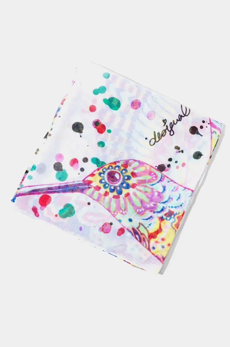 Pashmina "Splatter" Multicolor Dama DESIGUAL