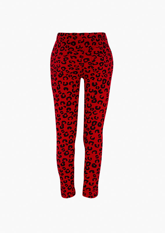 Leggins niña manchas color rojo Losan