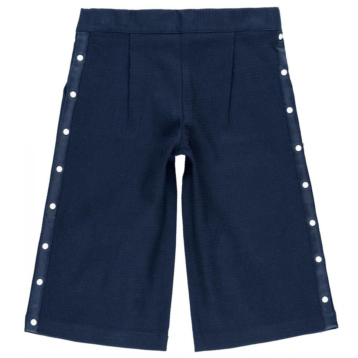 Pantalón azul marino niña con detalles tipo perlas BOBOLI