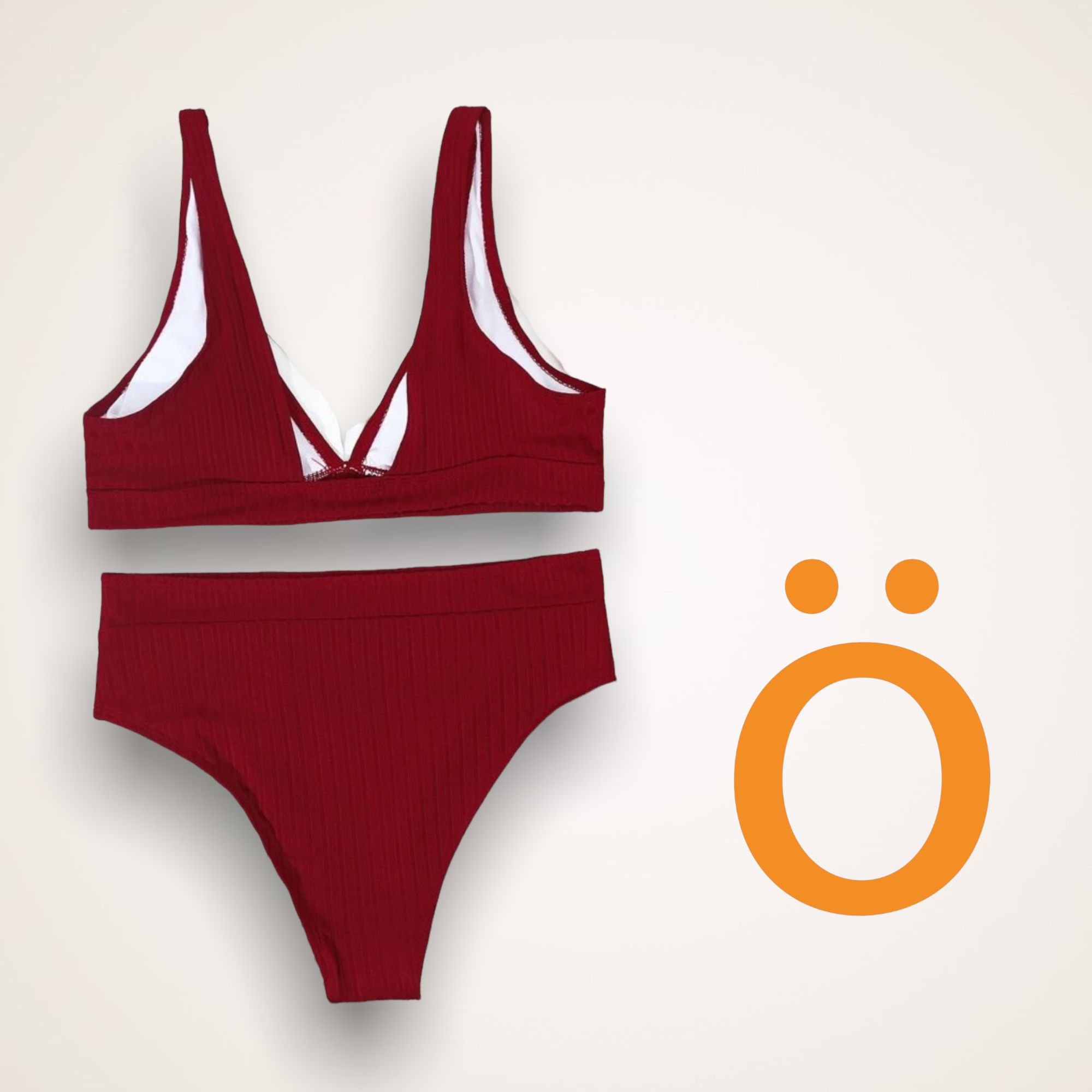 Bikini Vino relieve rayas