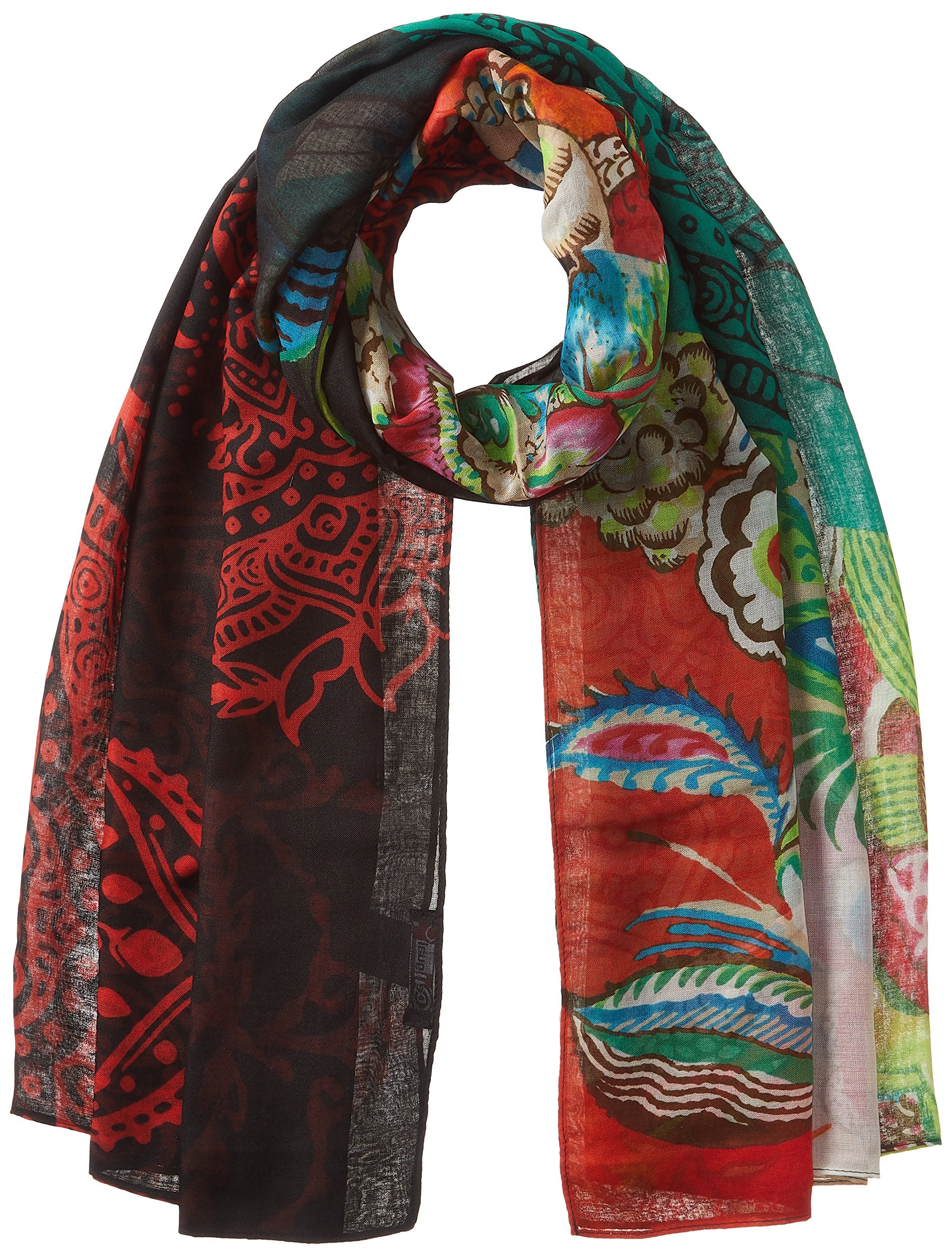 Pashmina "Donatella" Negro Dama DESIGUAL