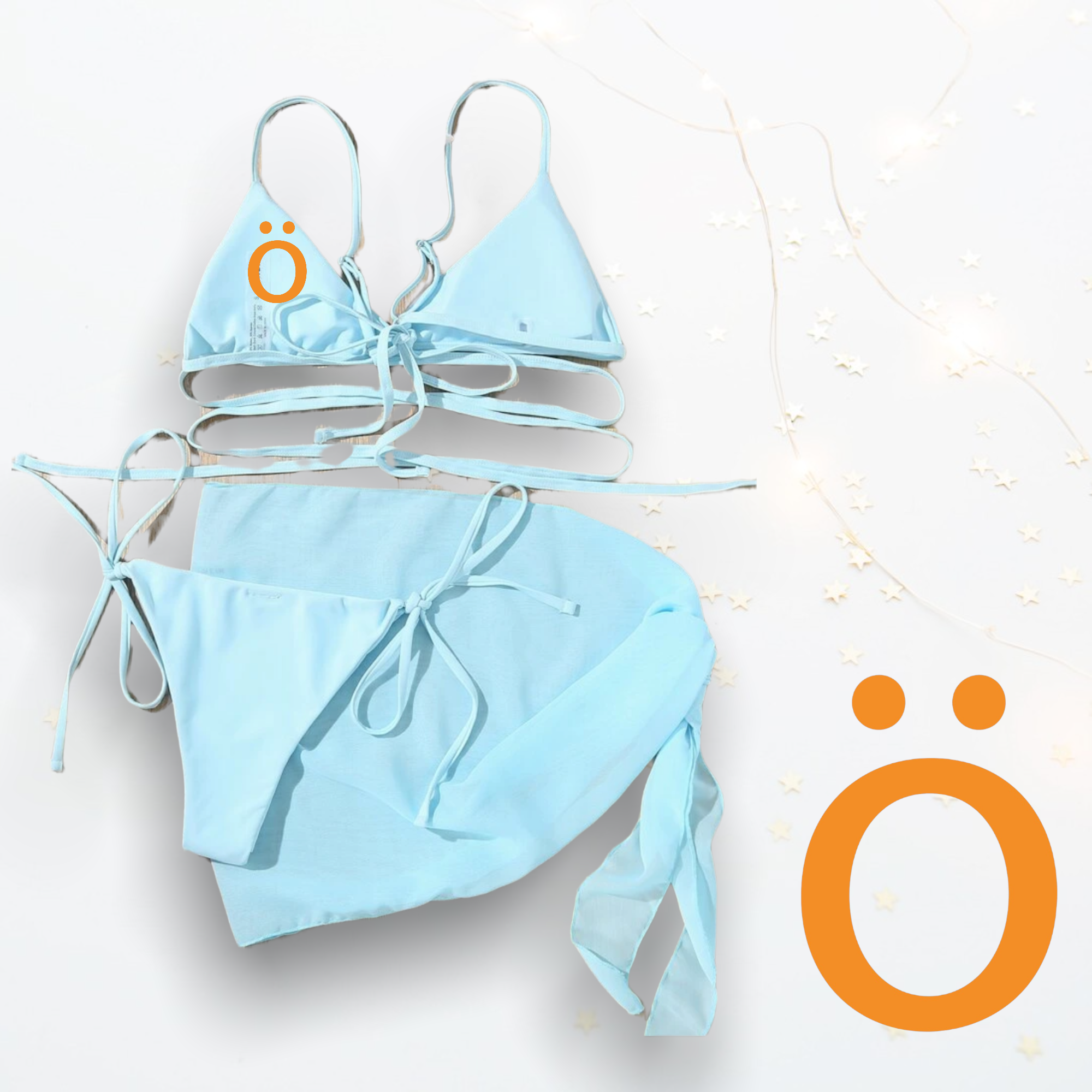 Bikini Pareo Azul cielo