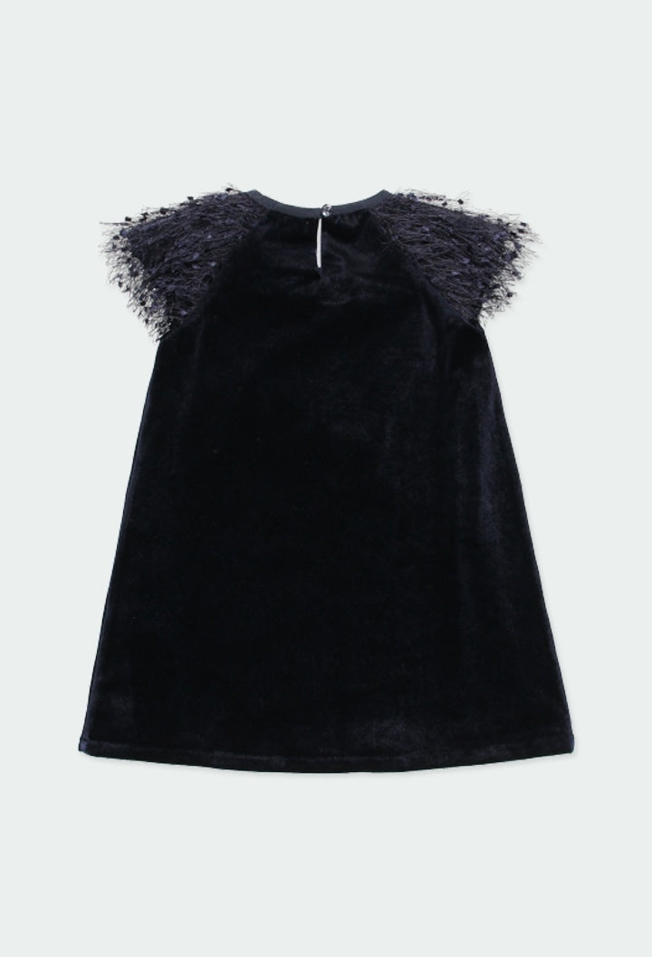 Vestido azul marino formal niña BOBOLI