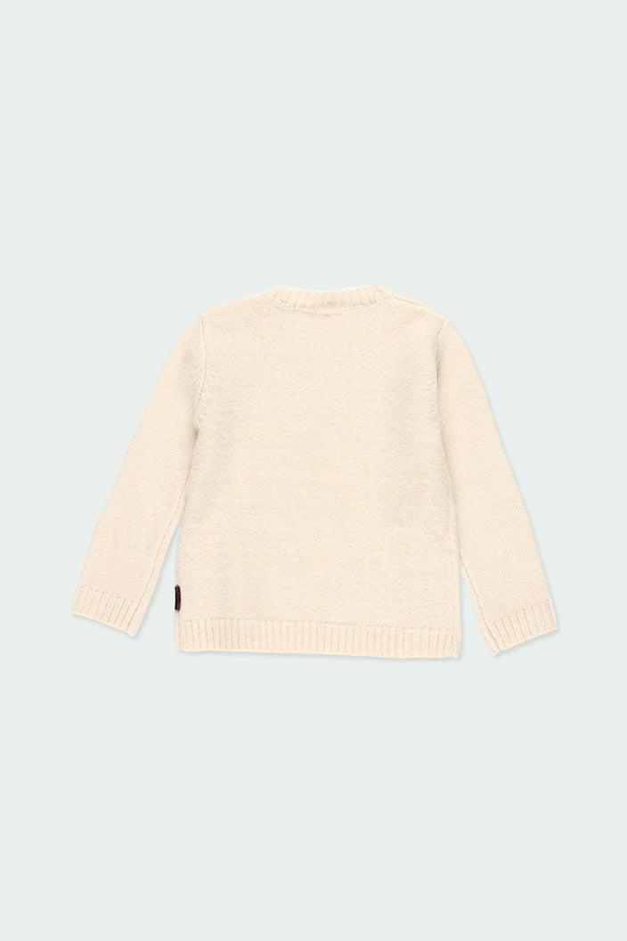 Suéter Punto Estampado Hojas Niña BOBOLI