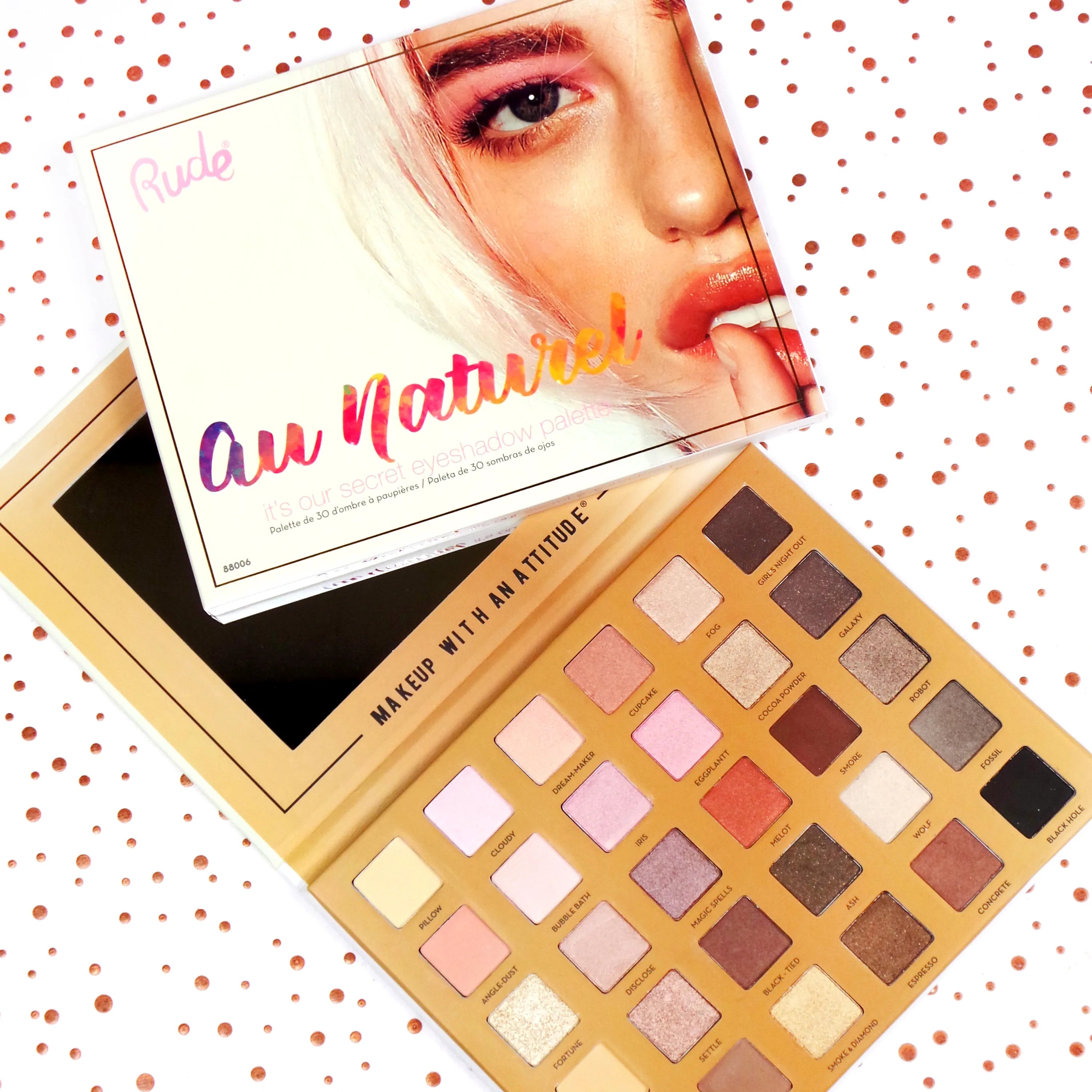 Aa Naturel - Rude Paleta de sombras con 30 tonos
