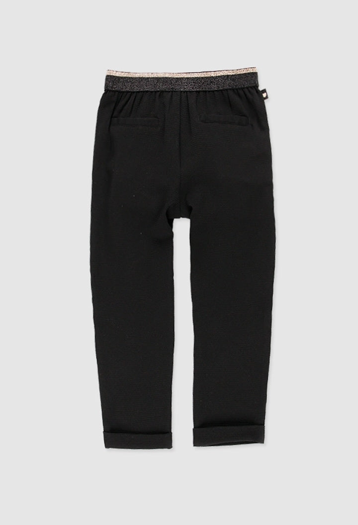Pantalón de fantasía negro resorte glitter dorado BOBOLI