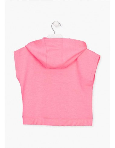 Sudadera manga corta rosa "TOGETHER WE MOVE" para niña Losan
