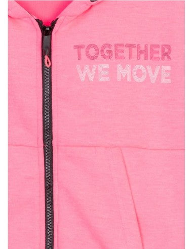 Sudadera manga corta rosa "TOGETHER WE MOVE" para niña Losan
