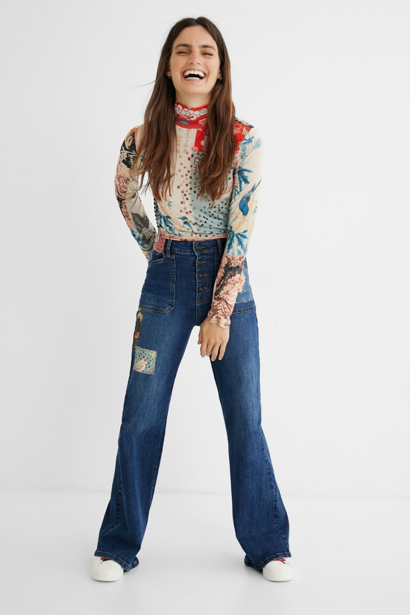 Camiseta slim patch digital DESIGUAL