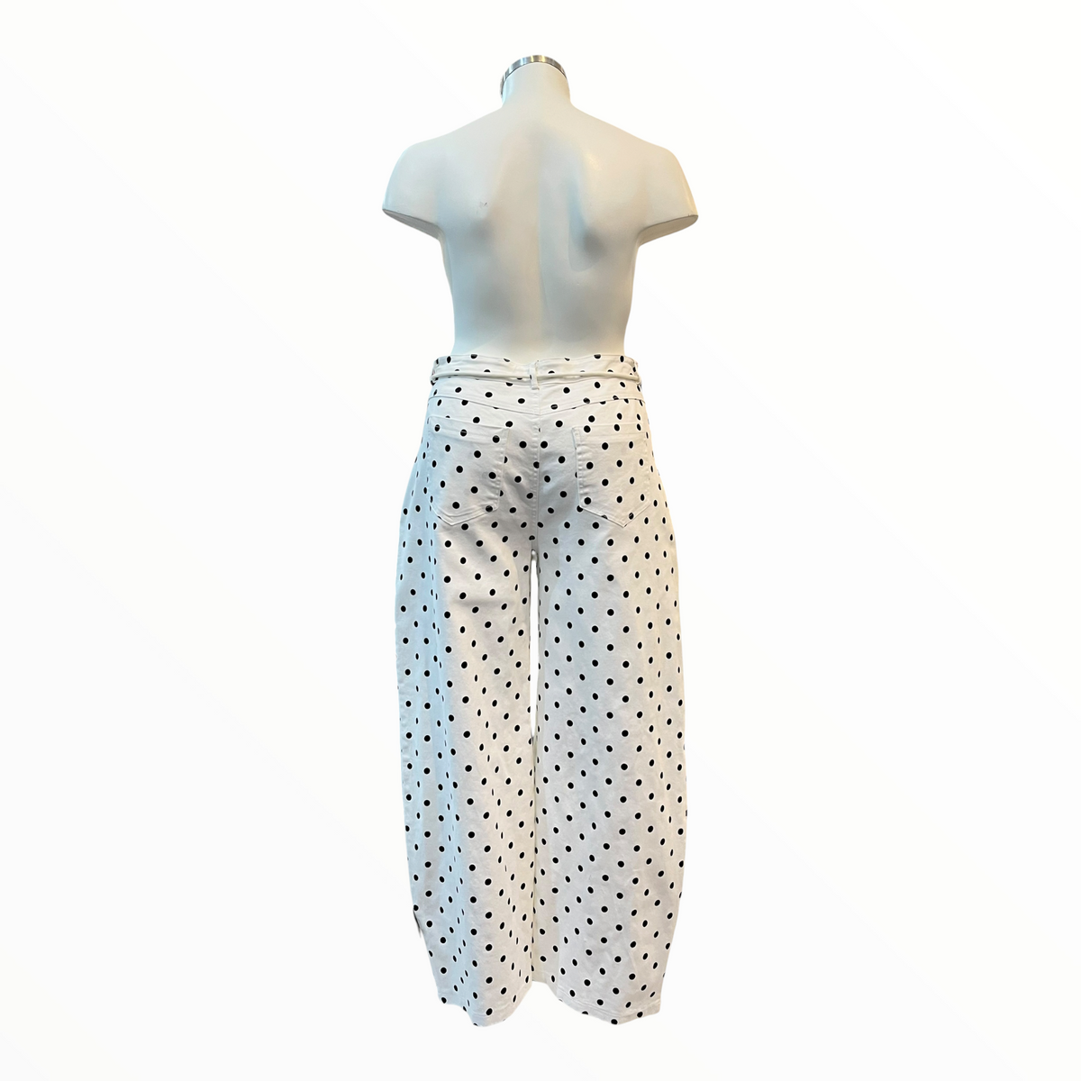 Pantalón Blanco Puntos Curvy LC