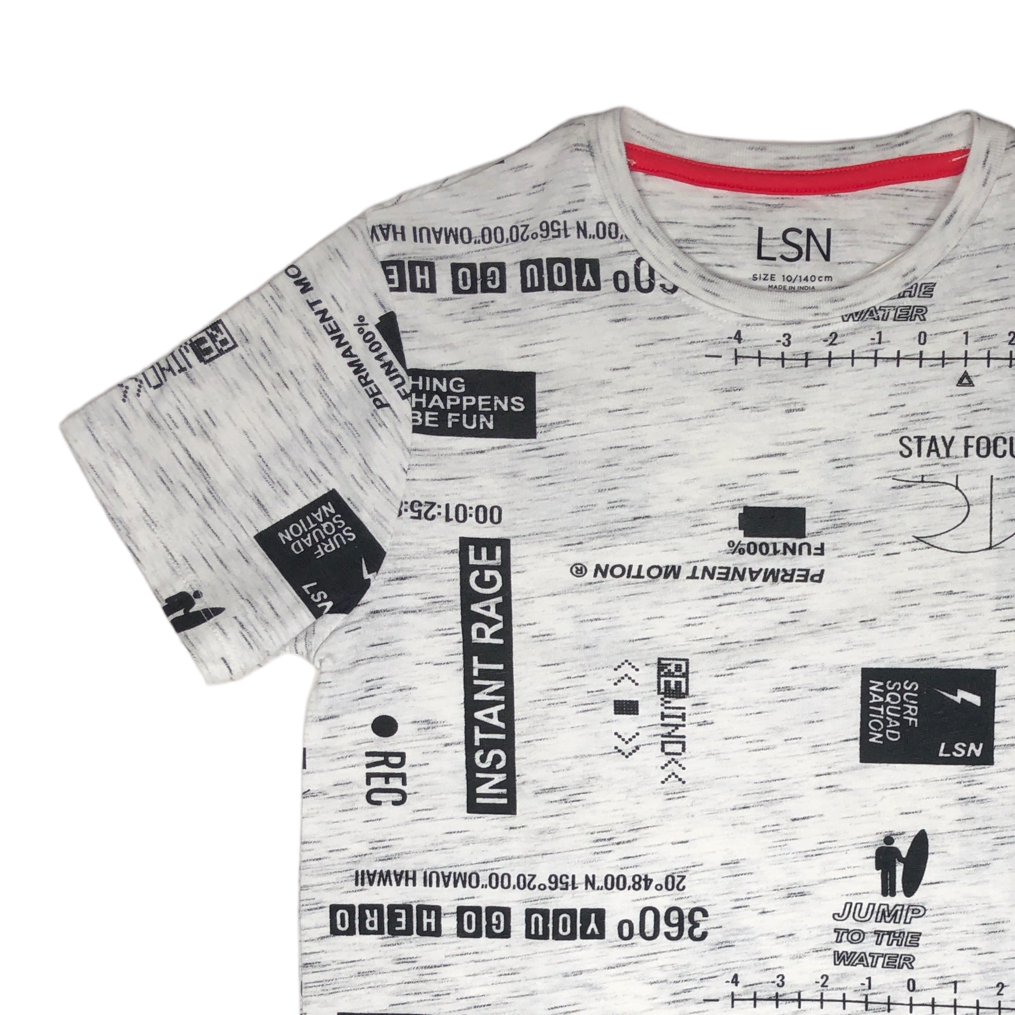 Playera con textos estampados letras para niño Losan