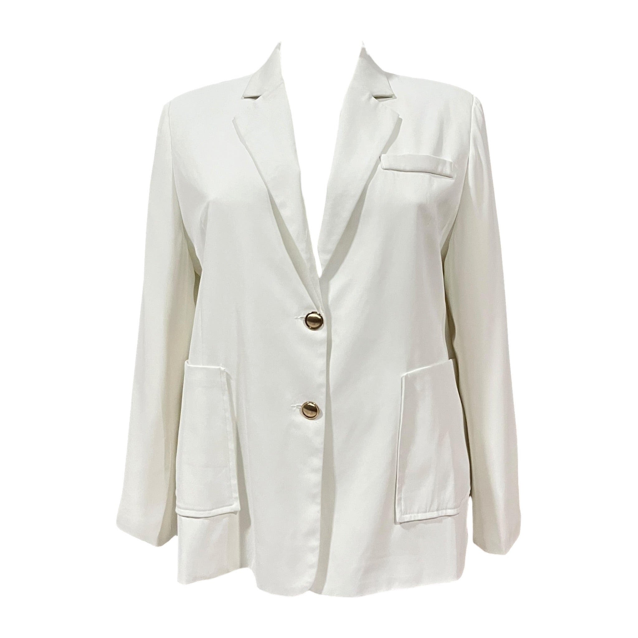 Saco Clásico Elegante Blanco Curvy LC