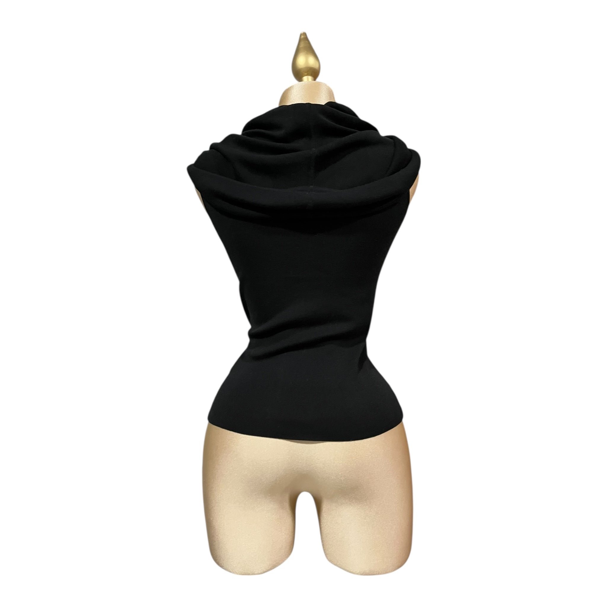 Blusa Sin Mangas Negro Cuello Suelto MUSSI