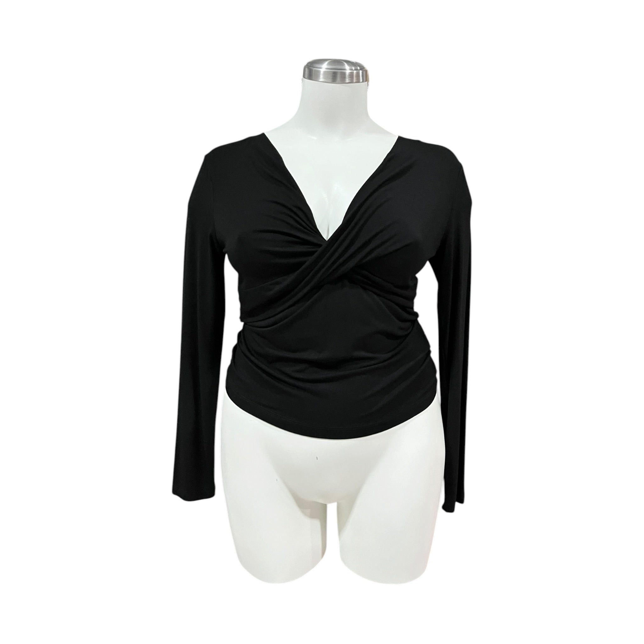 Blusa Escote V Con Nudo Frontal LC