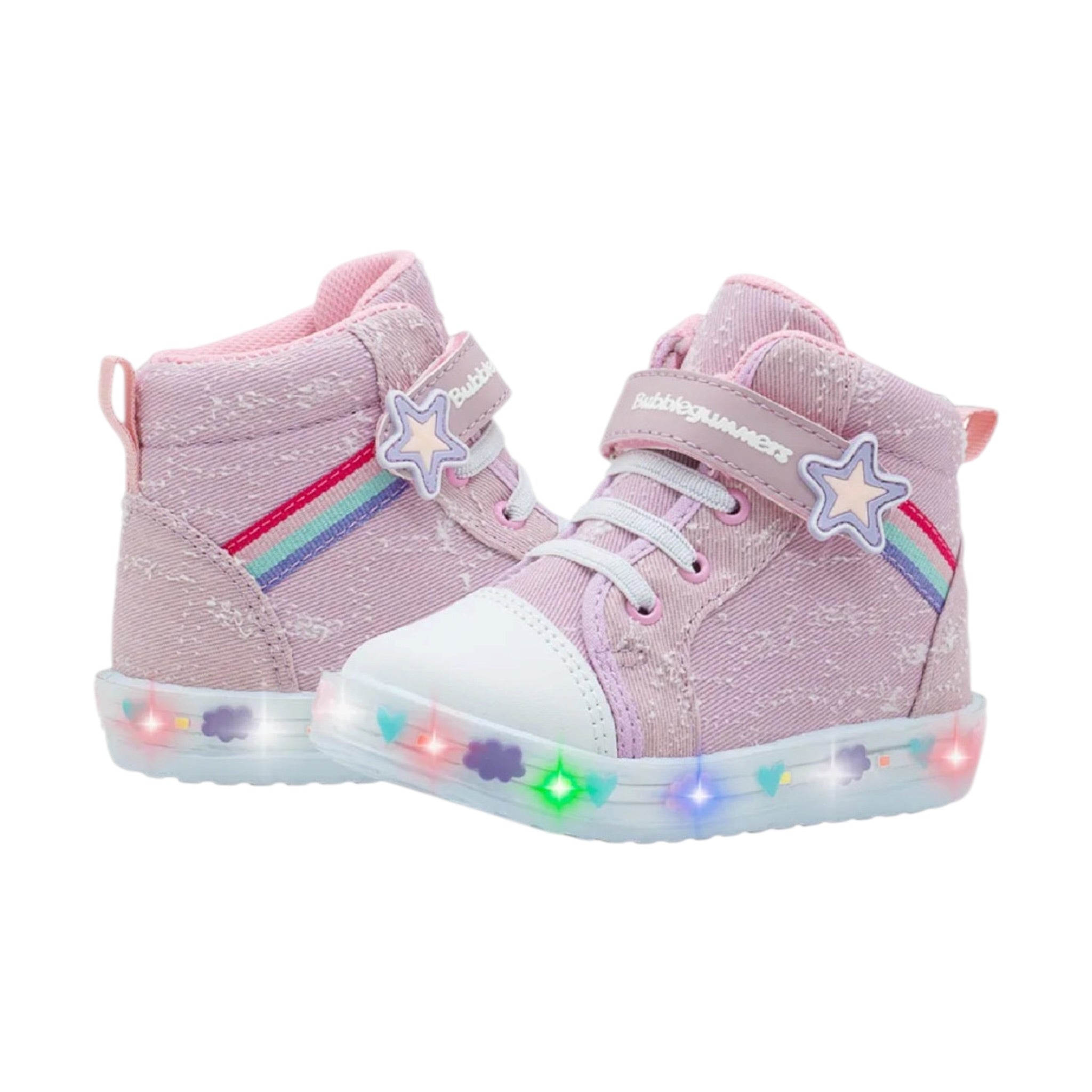Tenis Con Luz  Arlet Luz Rosa Bubble Gummers