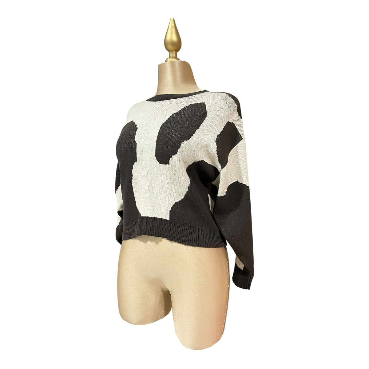 Suéter Estampado Vaquita Café Para Dama OM