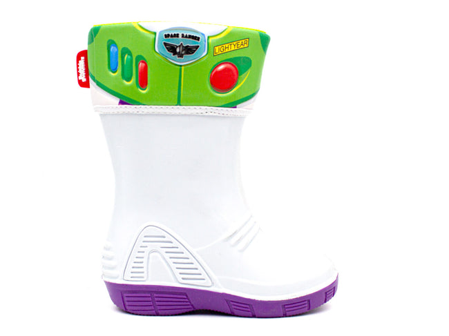 Bota De Lluvia Buzzy Blanco / Morado Bubble gummers