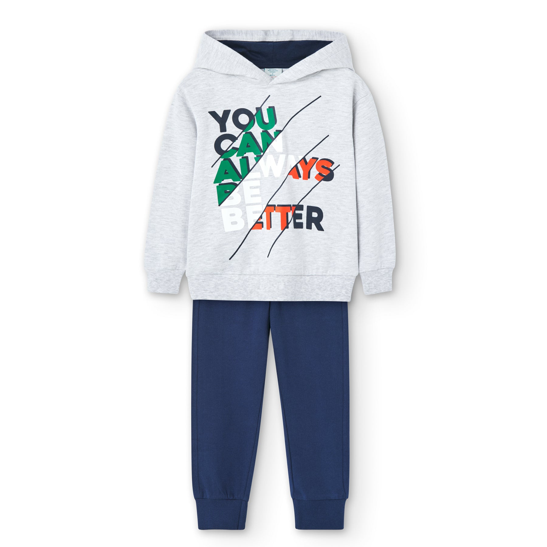Conjunto Gris Vigoré “You Can Always Be Better” Para Niño BOBOLI