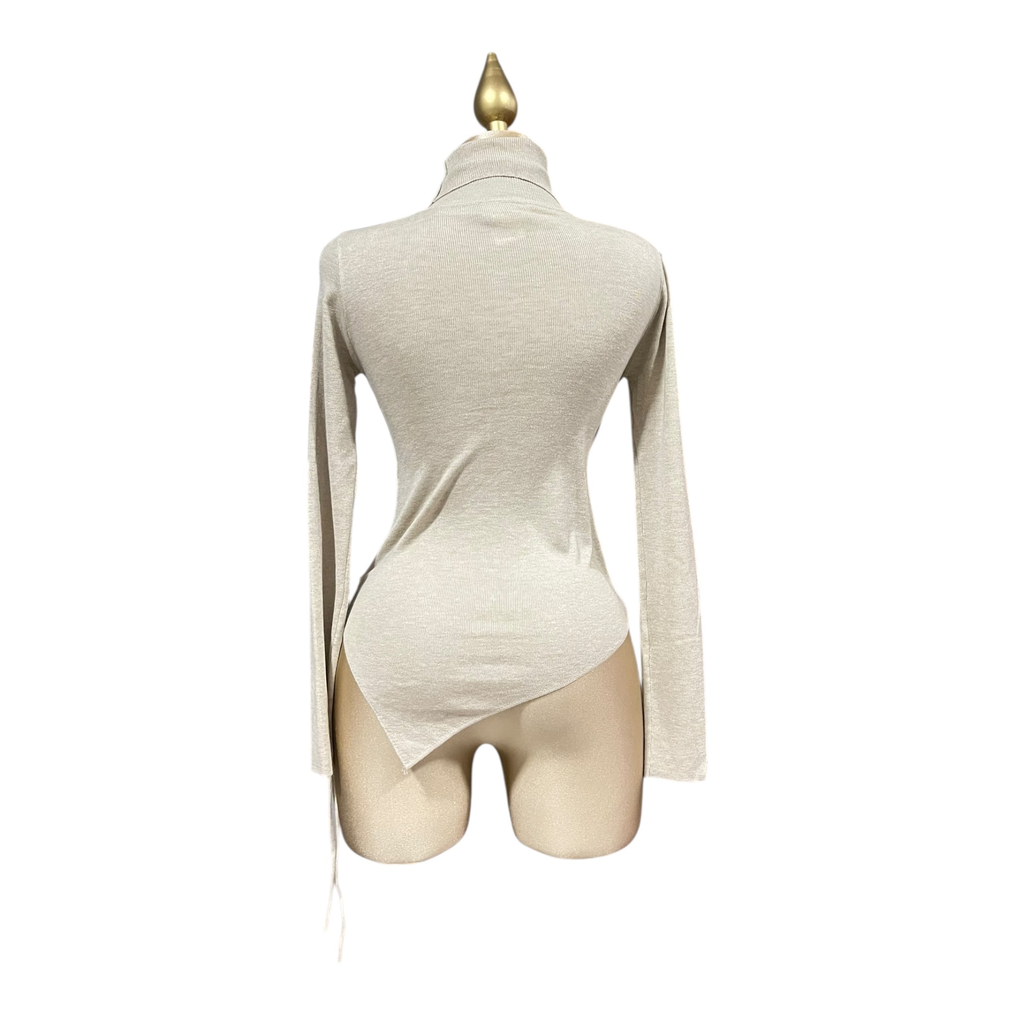Blusa Asimétrica Beige Para Dama MUSSI