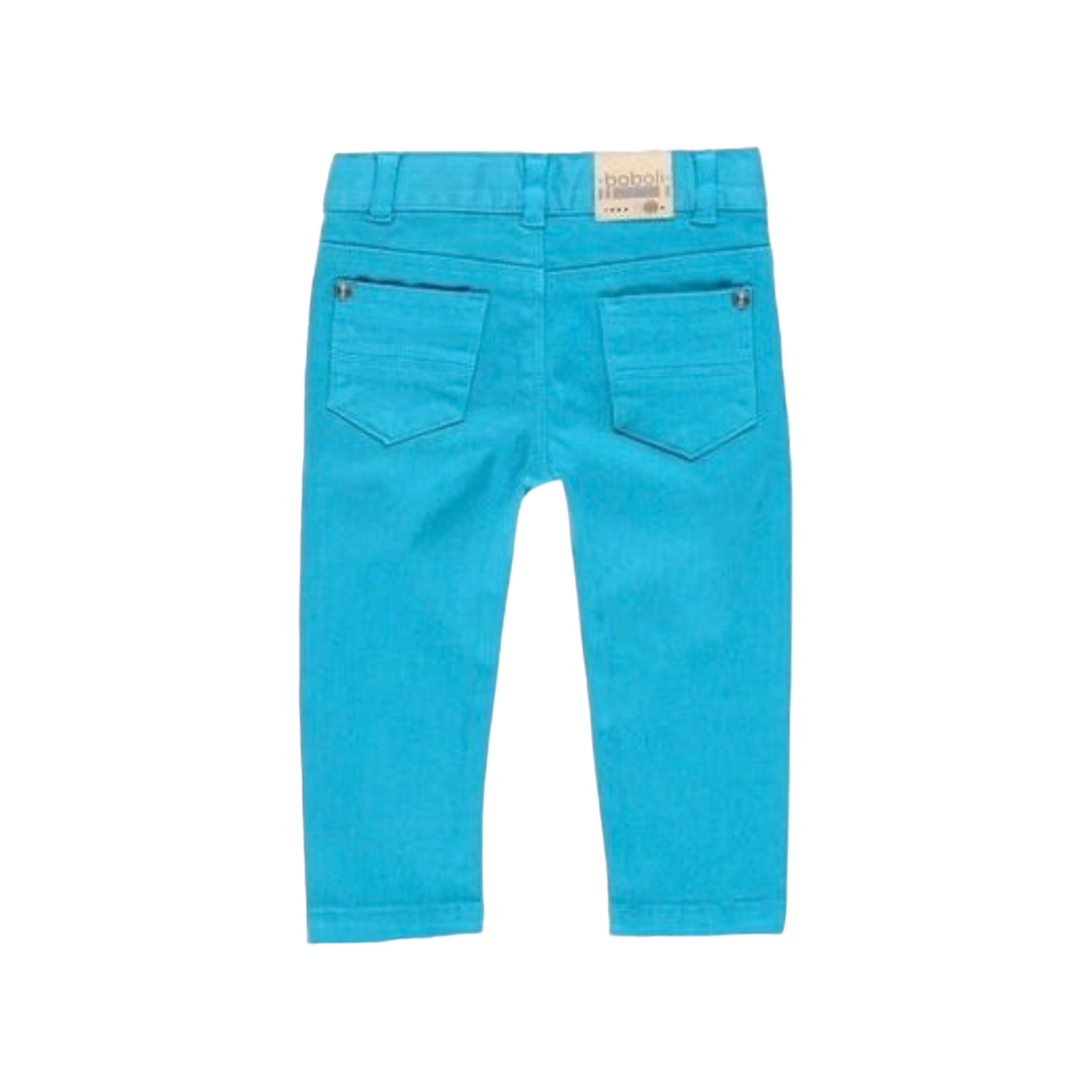 Pantalón sarga niño azul turquesa niño BOBOLI