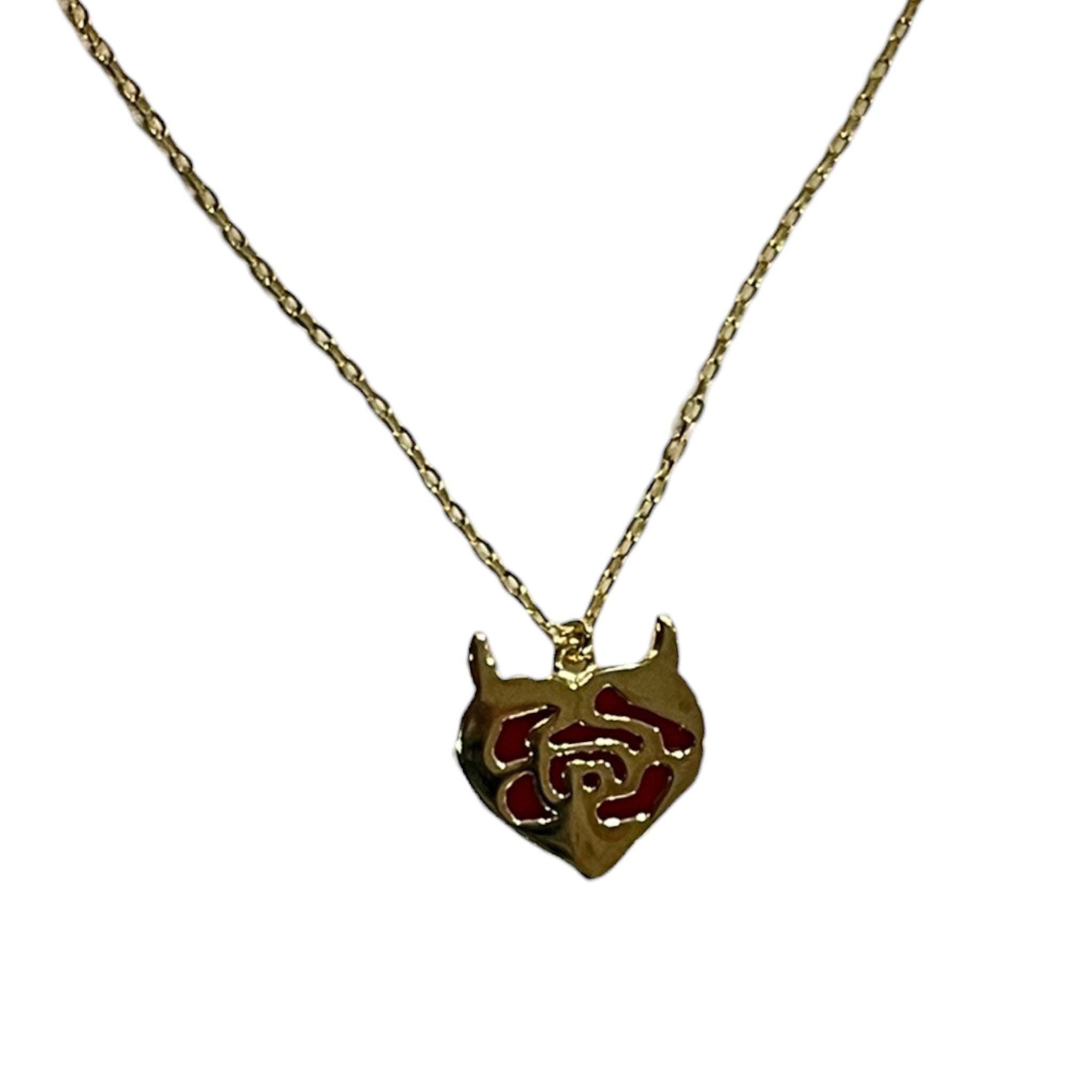 Gargantilla Plata .925 Rodio Corazón Rojo
