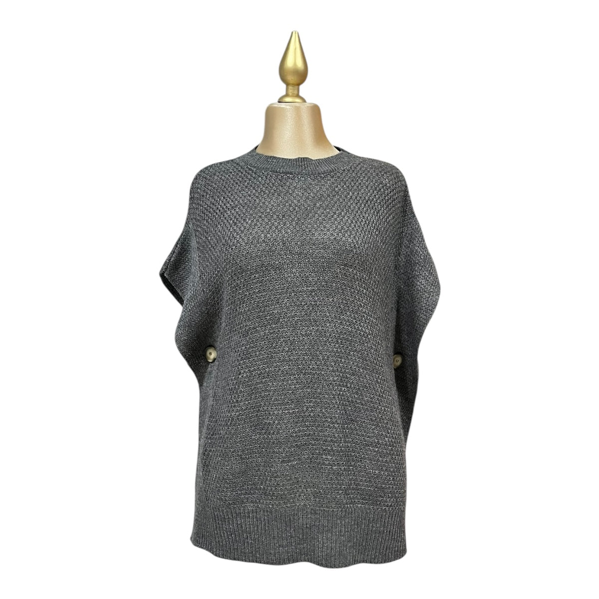 Capa Gris Tejida Para Dama Om